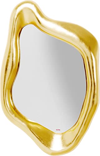 Kare Design Spiegel Hologram Gold, Wandspiegel, goldener Rahmen, leichte Wandmontage, Dekospiegel, Spiegel, asymmetrischer Spiegel, 119x76cm im Sale